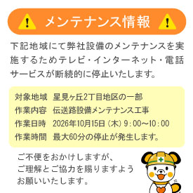 メンテナンス情報